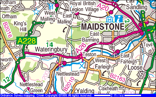 Map of Maidstone Area